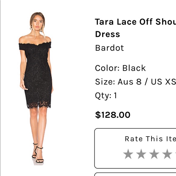 bardot tara lace dress